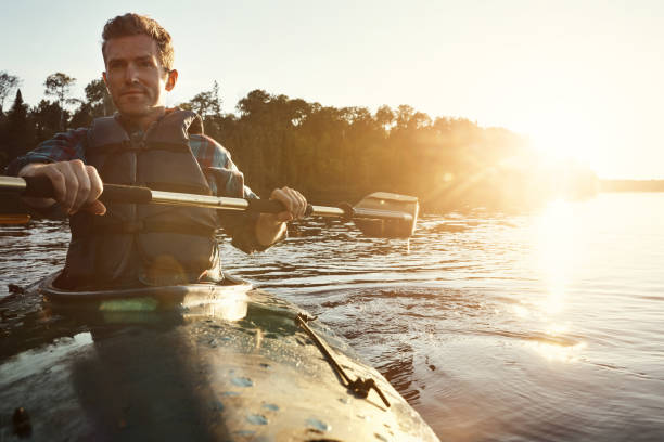 istock I'm right where I want to be, in a kayak 907650048