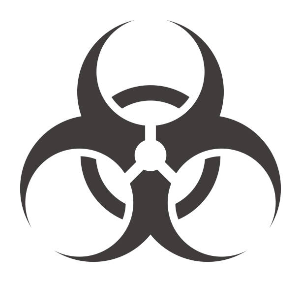 Biohazard Icon Vector of Biohazard Icon nuclear fission stock illustrations