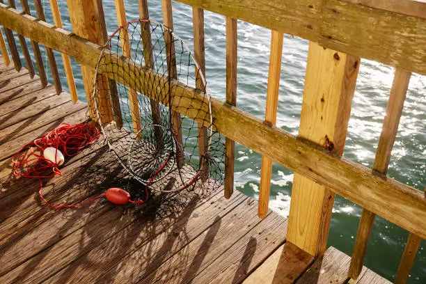 Daytona Beach in Florida fishing tackle at pier USA