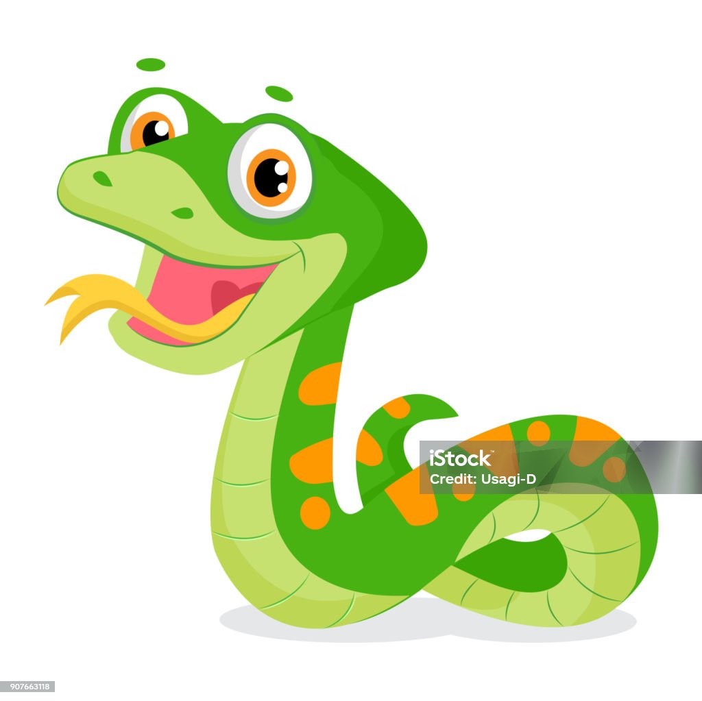 Vetores de Desenhos Animados Bonitos Sorrisos Verde Cobra Ilustração  Vetorial Animal e mais imagens de Cobra - iStock