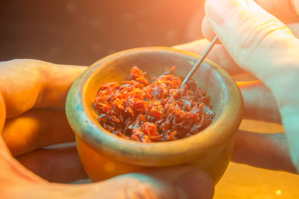 istock process of cooking shisha, hookah bowl 907666952