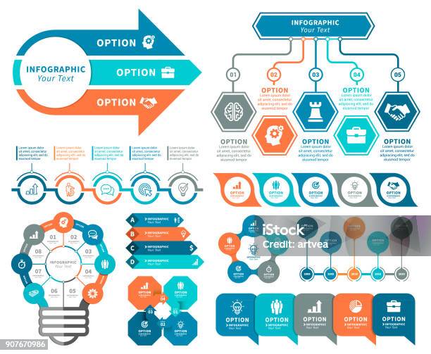 Infographic Elements Stock Illustration - Download Image Now - Infographic, Flow Chart, Chart