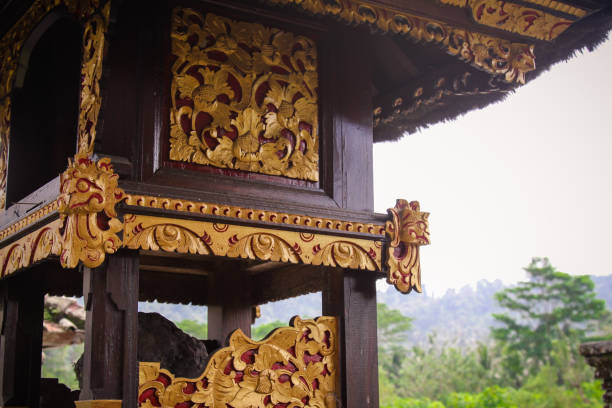 istock Golden temple details in Bali 907671572