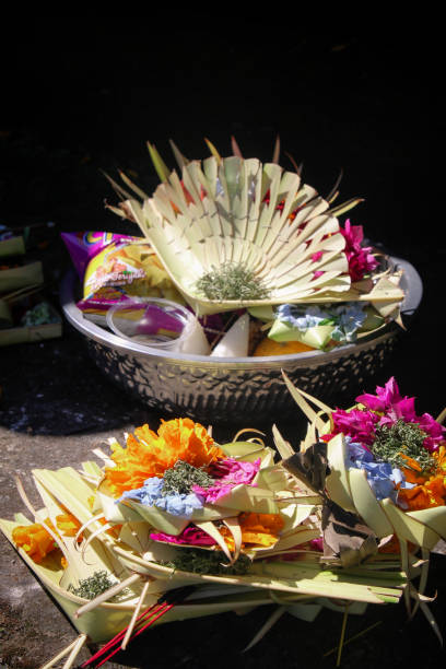 istock Prayer Worship Offerings in Bali 907676778