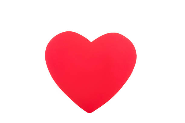 istock one red heart isolated on white, valentines day concept 907677420