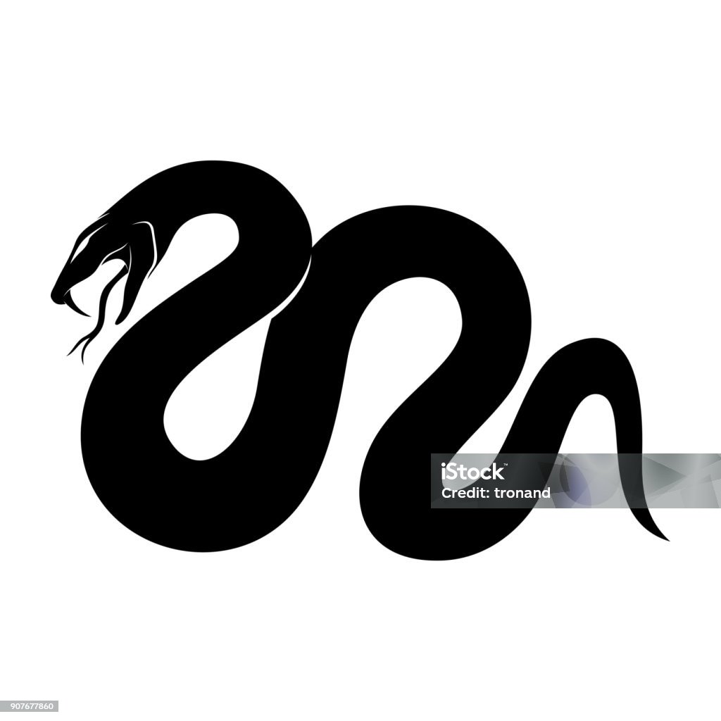 Signe du serpent noir. - clipart vectoriel de Serpent libre de droits