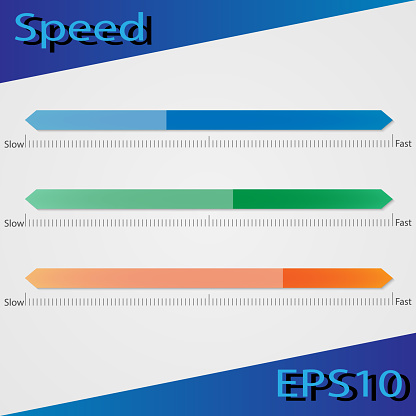 Speed Level Using Where Speed Level Scale Stock Illustration - Download Image Now - Blue, Color ...