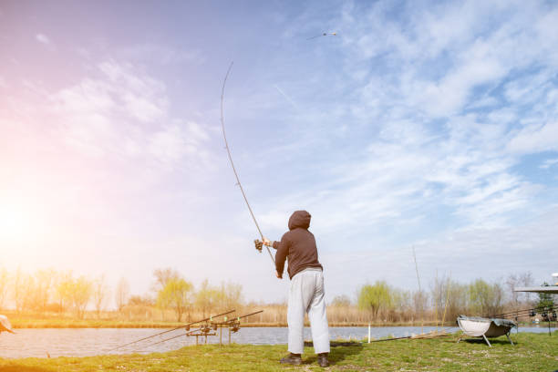 istock Fishing on lake, on a nice and sunny day 907693926