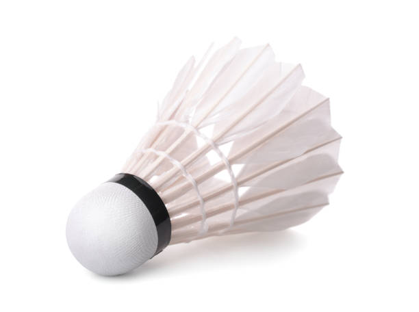 Badminton shuttlecock Badminton shuttlecock isolated on white shuttlecock stock pictures, royalty-free photos & images