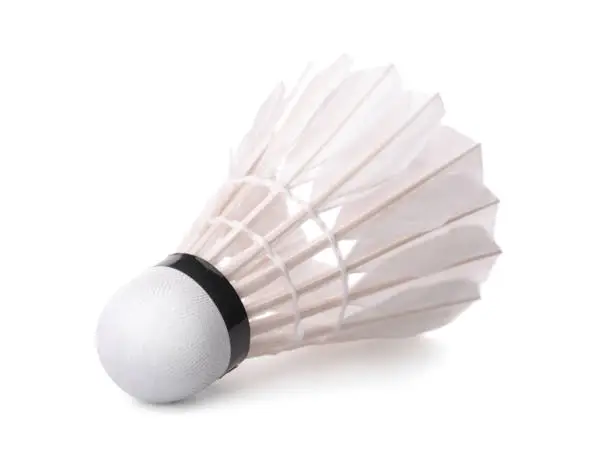 Badminton shuttlecock isolated on white