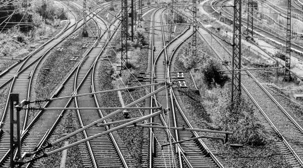 istock High Angle View Of Railroad Tracks 907699604
