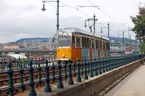 istock yellow tramway Budapest city Hungary 907706886