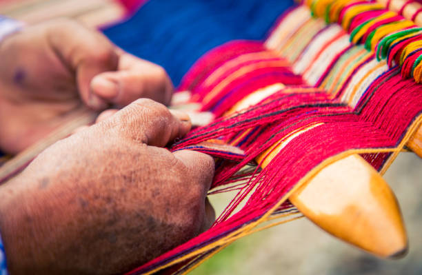 istock Hands weaving traditional blanket Chinchero 907717578
