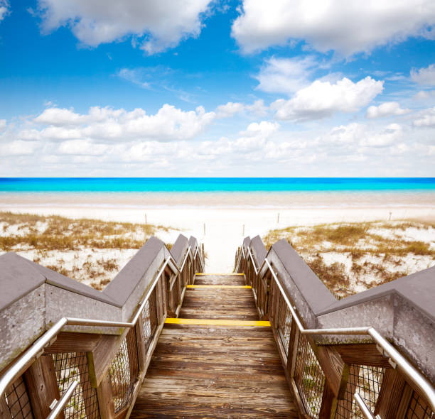 destin beach em ar florida henderson state park - 5895 - fotografias e filmes do acervo