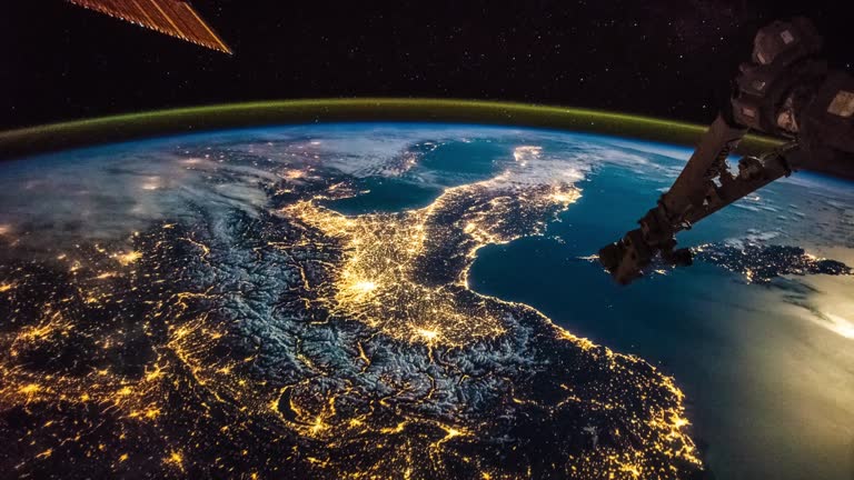 ISS Flyover France, Switzerland, Italy, Sicily. View from space