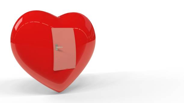 istock The concept door that opens your heart, 3d rendering 907745802
