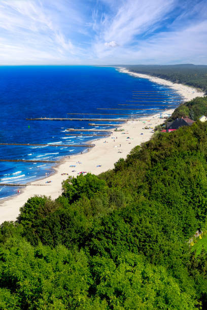 costa do mar báltico em rewal, polónia - rewal - fotografias e filmes do acervo