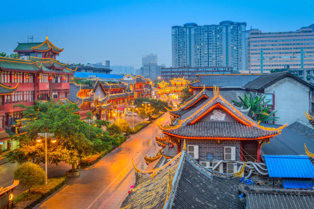 istock Chengdu, China Cityscape 907753480