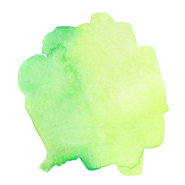 istock Green Abstract watercolor splash. Wet  Watercolour drop for your design. 907760404