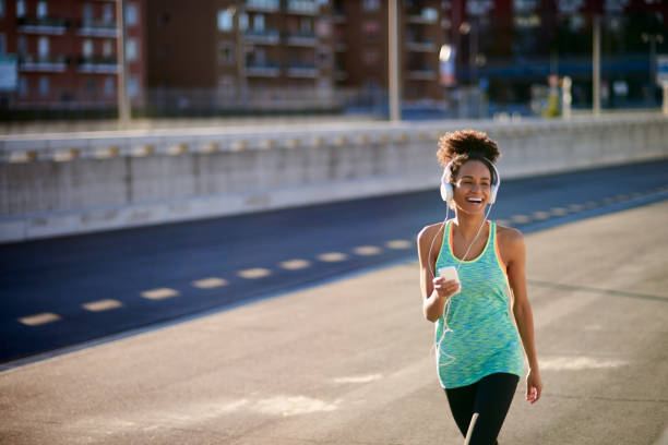 istock Sporty mixed race woman. 907775662