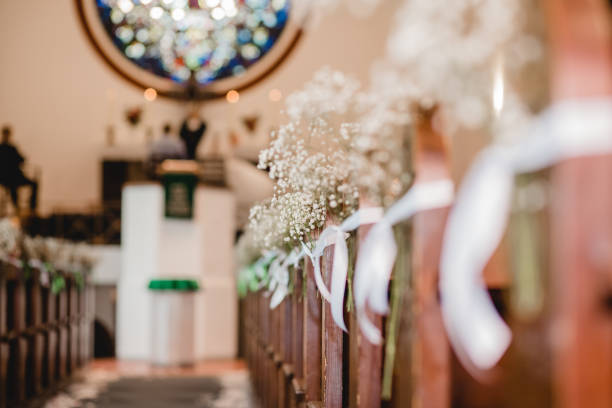 istock church wedding ceremony flowers 907787438