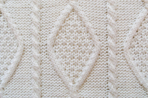 istock White knitted sweater texture background. Closeup 907793198