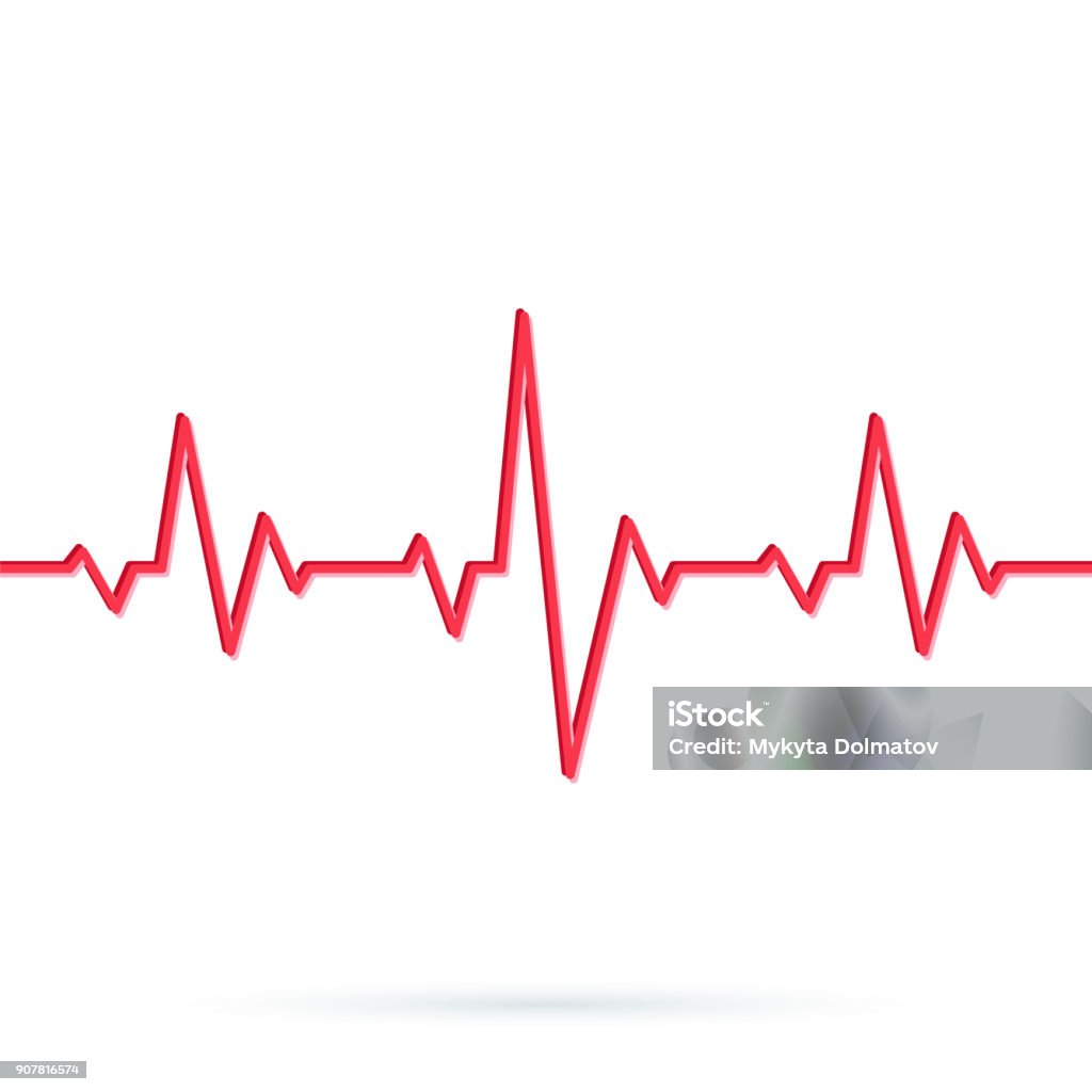 Heartbeat line. Seamless background. Vector Heartbeat line. Seamless background. Vector illustration of Red heart rhythm ekg. Pulse Cardiogram pattern or icon Electrocardiography stock vector