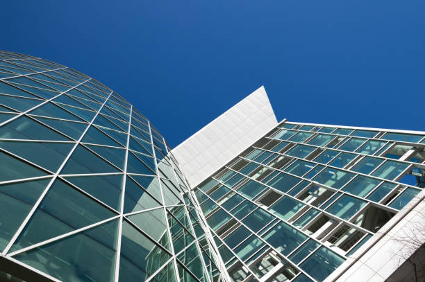 istock Business building and blue sky 907819798