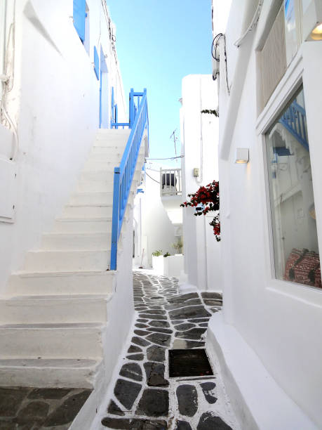 istock Mykonos island street view 907835402
