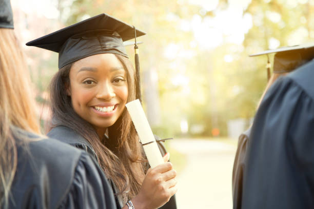 istock African descent female college student graduation on campus. 907838900