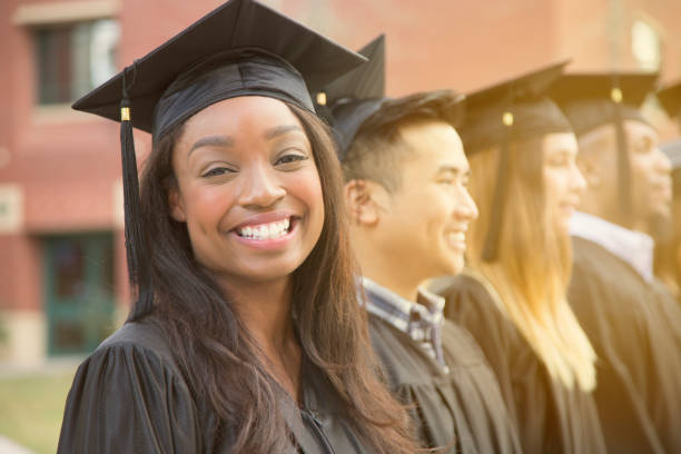 istock African descent female college student graduation on campus. 907839008