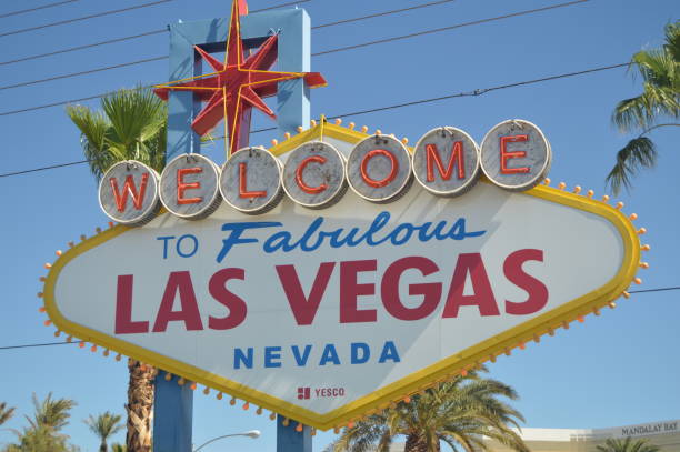 ようこそラスベガス ラスベガス ストリップのポスター。旅行の祝日 - welcome to fabulous las vegas sign 写真 ストックフォトと画像