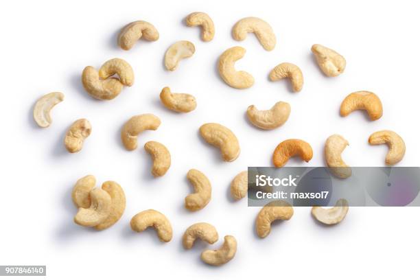 Cashews Seeds Of A Occidentale Top Paths Stock Photo - Download Image Now - Cashew, High Angle View, Above