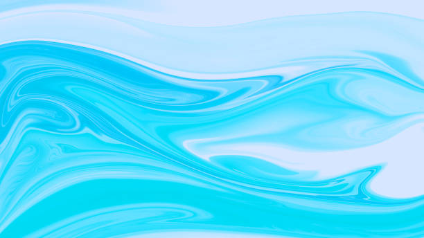 istock Blue and Green Swirly Abstract Background Art 907850598