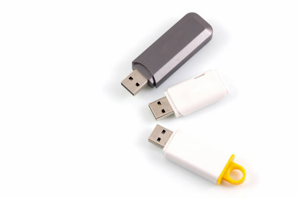 istock usb Flash drive on the white background, USB memory stick isolated on white. 907853518