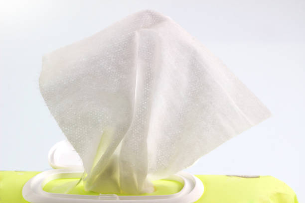 istock close up on baby wipes in package box isolated white background, with clipping path. 907855368
