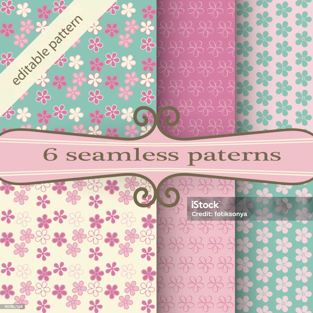 Set Of Seamless Textures Cherry Blossoms Spring Seamless Texture Cherry ...