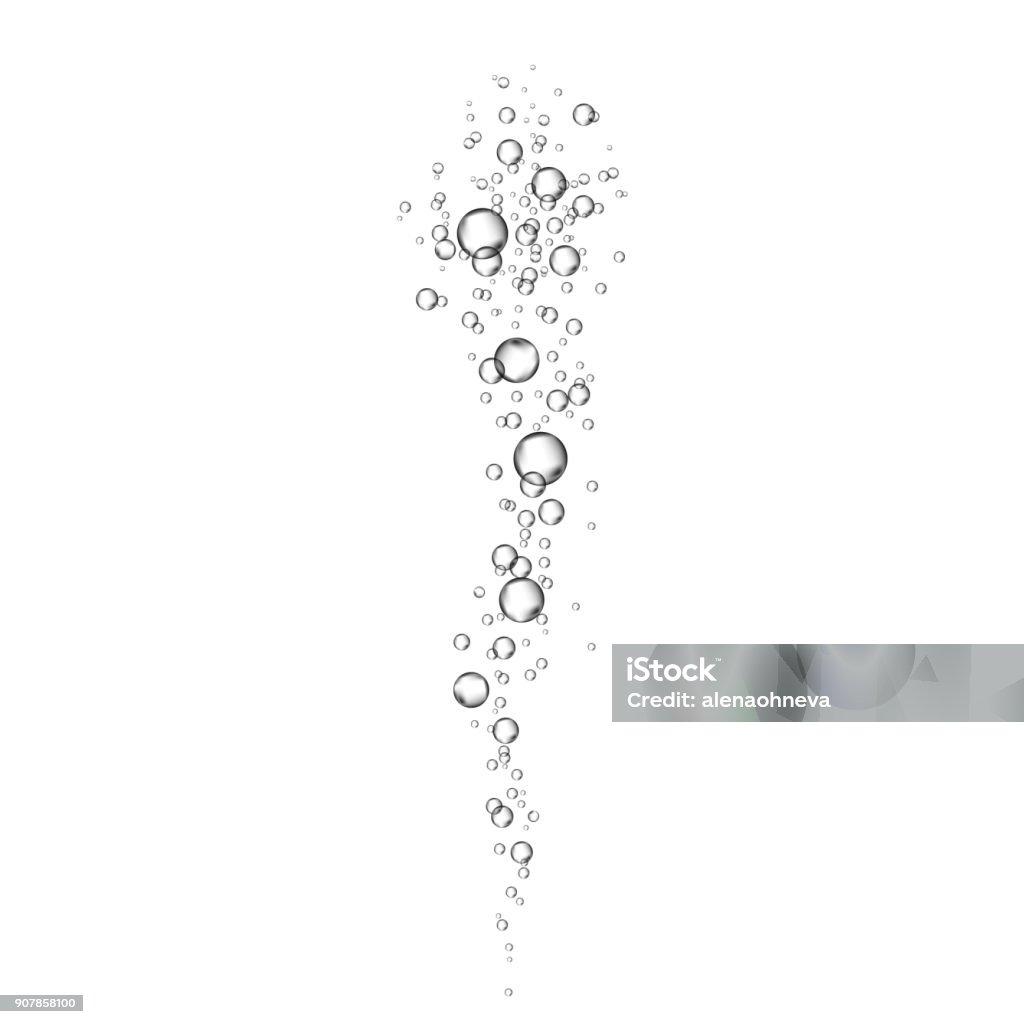 Air bubbles flow on white  background. Air bubbles flow on white  background. Oxygen  in water, sea, aquarium. Soda pop.  Fizzy drink. Undersea vector texture. Bubble stock vector