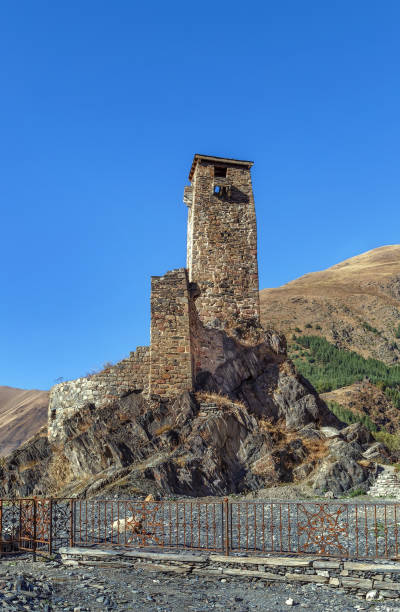 istock Medieval watch tower, Georgia 907858984