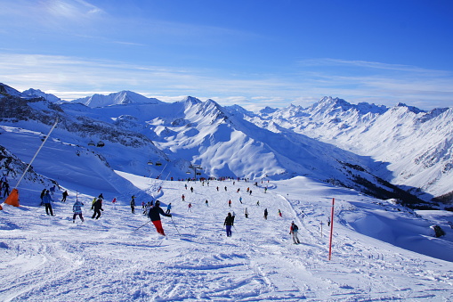 Silvretta Ischgl Samnaun Ski resort and mountain range