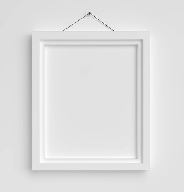 Picture Frame Black picture frame on white background painted image photos stock pictures, royalty-free photos & images