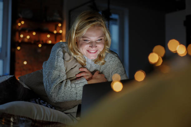 istock Happy lady enjoying her leisure at home 907860740