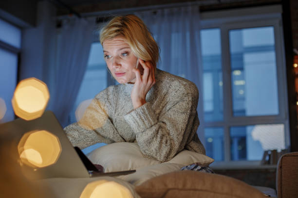 istock Busy young girl working at home 907861090