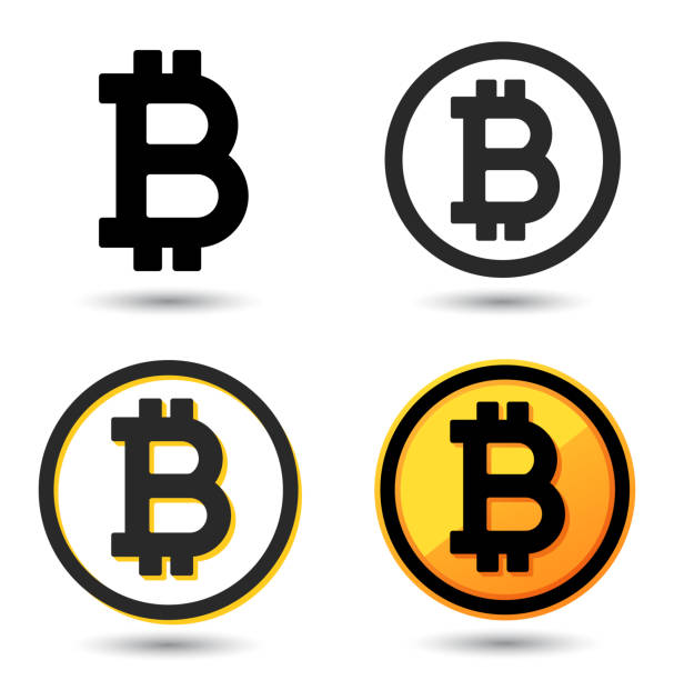 Bitcoin symbol vector art illustration