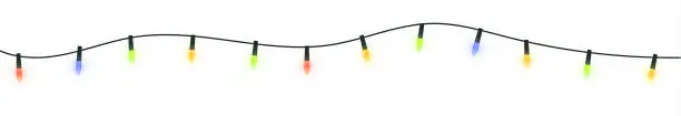 Vector illustration of Festive festoon lights