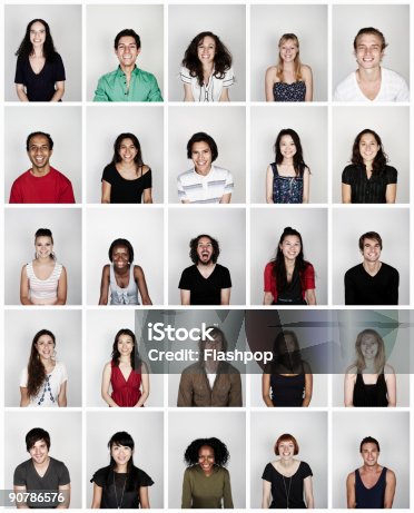 istock Montage of a group of people smiling 90786576