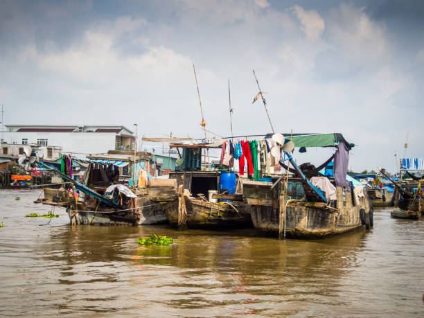 istock Boats at the Mekong delta 907867582