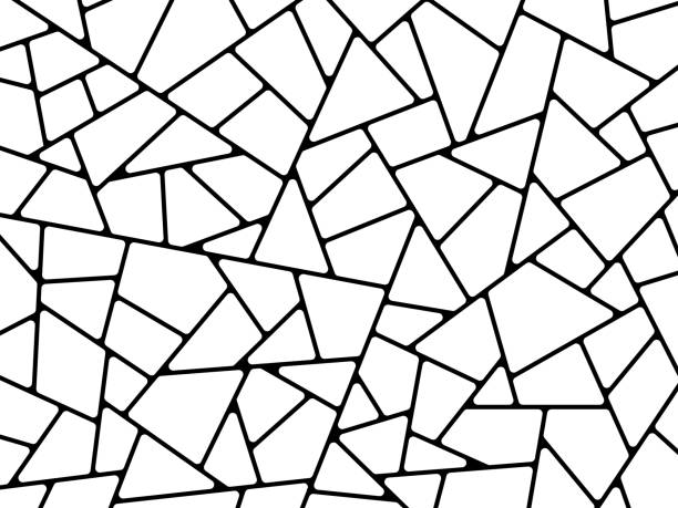 tło abstrakcyjnych kształtów linii - fracture stock illustrations