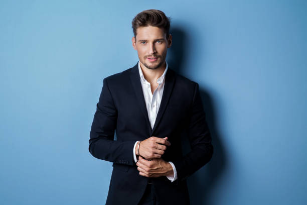 handsome man - clothing well dressed business waist up imagens e fotografias de stock