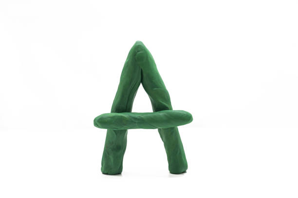 Latin Alphabet made from Play Clay. High quality photo.